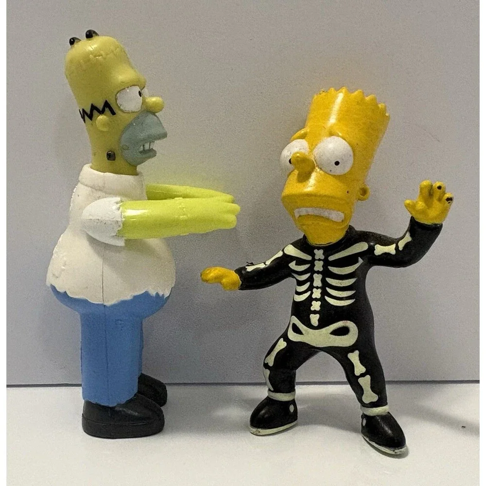 The Simpsons Burger King Spooky Halloween Zombie Homer W/ Skeleton Bart